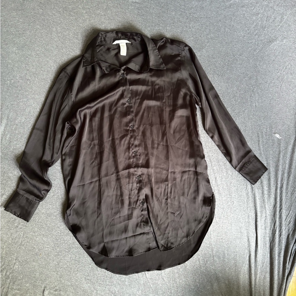 H&M Charcoal Button-Up Shirt